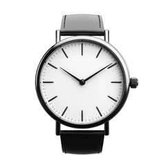 A sleek minimalist watch symbolizing timeless elegance and punctual style on transparent background