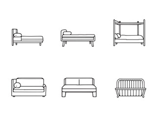 minimalist bed line art for modern bedroom designs