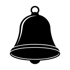 Illustration of a classic black bell with a simple round clapper