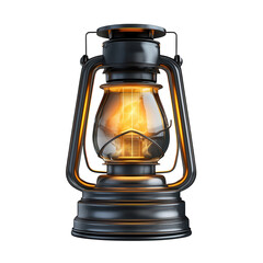 A nostalgic lantern casting a warm glow symbolizing hope and guidance on transparent background