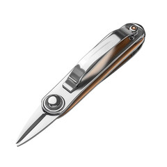 Sleek and elegant pocket scissors a symbol of precision and modern design on transparent background