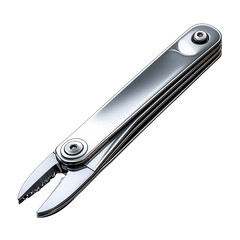 Precision engineered multi tool glistening ready for any fix reflecting on transparent background