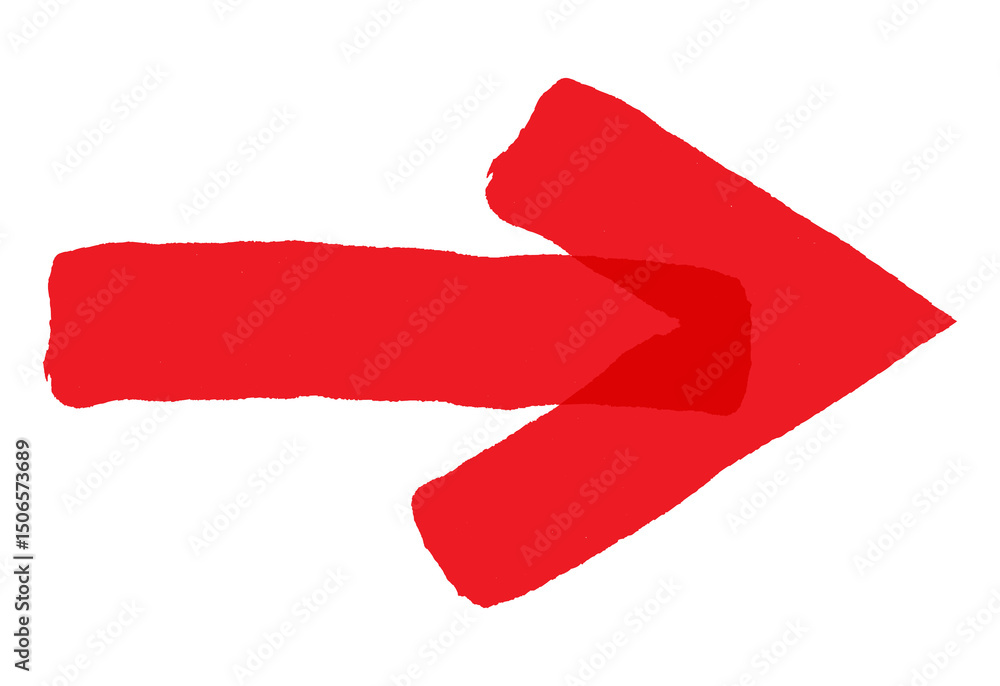 Poster red marker arrow, sketch arrow brush drawn, hand drawn arrow doodle style, decorative direction poin
