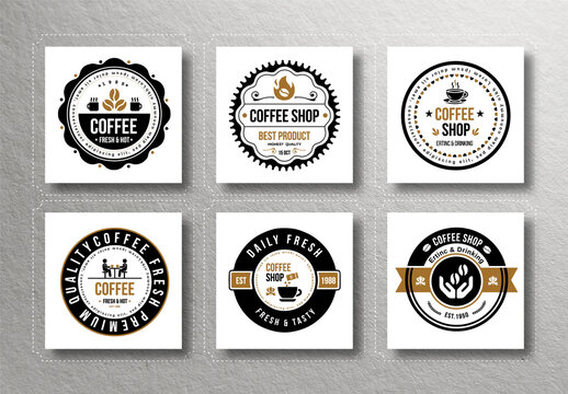 Badge Coffee Shop Logos Collection