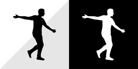 silhouette of people with their daily activities