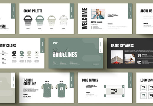 Modern Brand Guideline Presentation Template Design