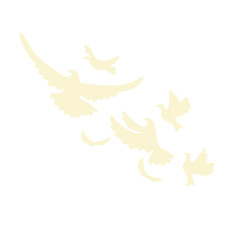 Flying bird silhouette vector