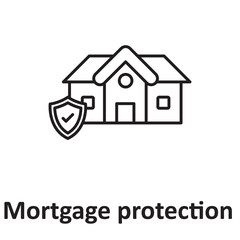 Mortgage protection :Vector Icon which can easily modify or edit