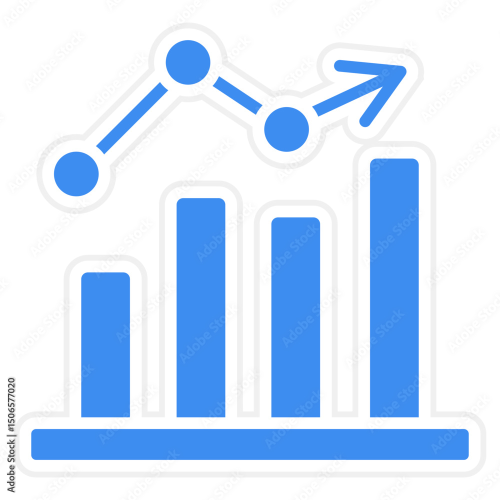 Poster bar graph icon style