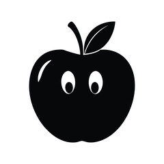 Apple silhouette, Apple cartoon silhouette