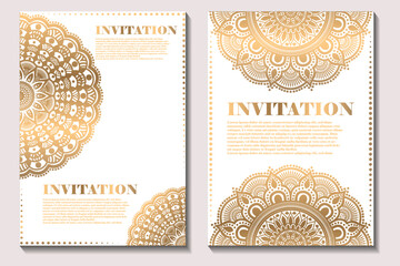 Luxury ornamental mandala background with golden arabesque patterns, element for invitation, meditation poster, yoga, wedding, book cover, cover page, luxury mandala art illustration vector art
