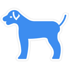 Viking Hunting Dog Icon Style