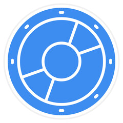 Fototapeta premium Viking Shield Icon Style