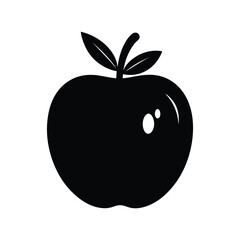 Apple silhouette, Apple cartoon silhouette