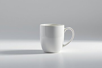 Fototapeta premium White Ceramic Mug on White Surface