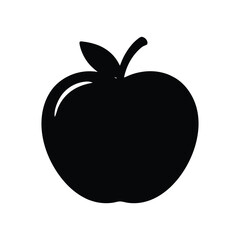 Apple silhouette, Apple cartoon silhouette