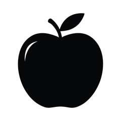 Apple silhouette, Apple cartoon silhouette