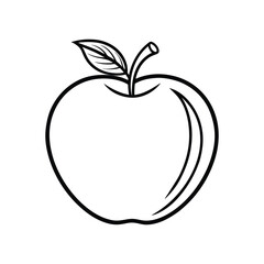 Apple silhouette, Apple cartoon silhouette