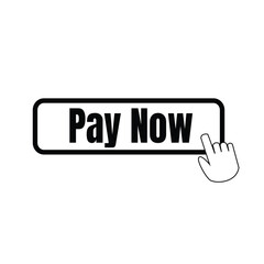 Pay Now Button Isolated On White Background