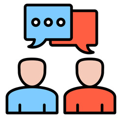Discussion outline color icon