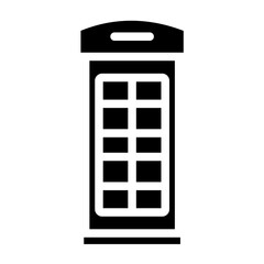 Phone Booth Line Icon Style