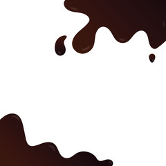 melted chocolate dripping on white