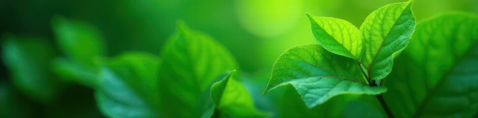 New benjoin leaves unfurling, vibrant green hues, vibrant, macro, cultivation