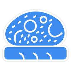 Obraz premium Bruschetta Icon Style