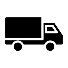 Delivery Truck Line Icon Style