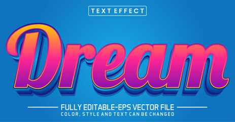 Dream font Text effect editable
