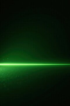 Sleek green flare, horizontal, black backdrop Minimalist, modern design , geometry, light, intense