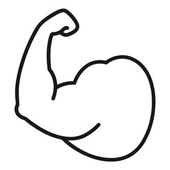 Arm Flexing Muscle vector icon