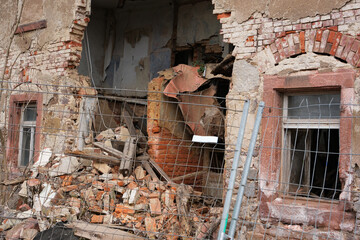 Abrisshaus, Ruine eines alten Wohnhauses.