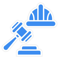 Labor Law Icon Style