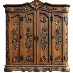 Carved cabinet isolated on transparent background