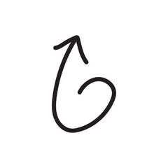 Expressive Ink Arrow - Single Hand-Drawn Element