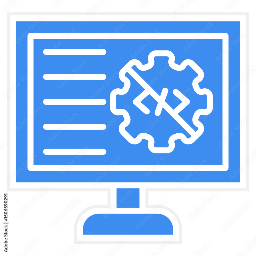 Poster no code development platform icon style