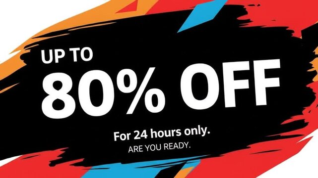 Up to Eighty Percent Discount Promotion Graphic For a Limited Time