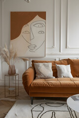 Modern Interior in Vector Art Style