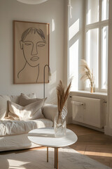 Modern Interior in Vector Art Style