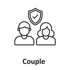 Couple insurance :Vector Icon which can easily modify or edit