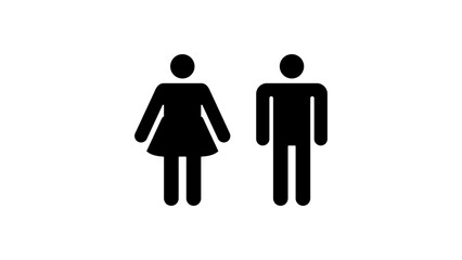 toilet restroom sign men women icon symbol vector illustration.eps