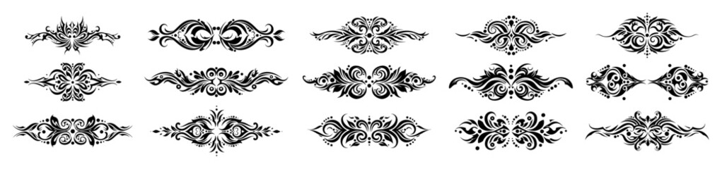 vintage ornamental vector divider pack