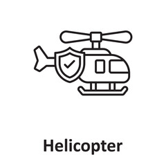 Helicopter insurance :Vector Icon which can easily modify or edit