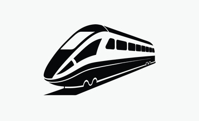 Bullet Train Silhouette Icon