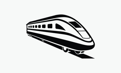 Bullet Train Silhouette Icon