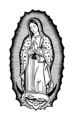 our lady of guadalupe – detailed religious vector illustration