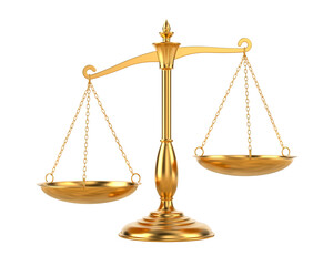 Scale on white background. Isolated 3D illustration