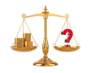 Scale on white background. Isolated 3D illustration