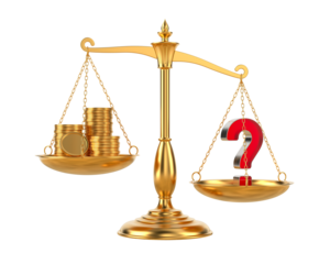 Scale on white background. Isolated 3D illustration